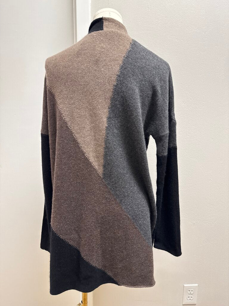 Kinross Brown and Grey Multi Cashmere Cardigan