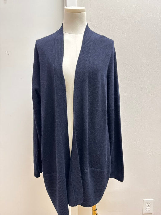 Vince Black Long Open Cardigan