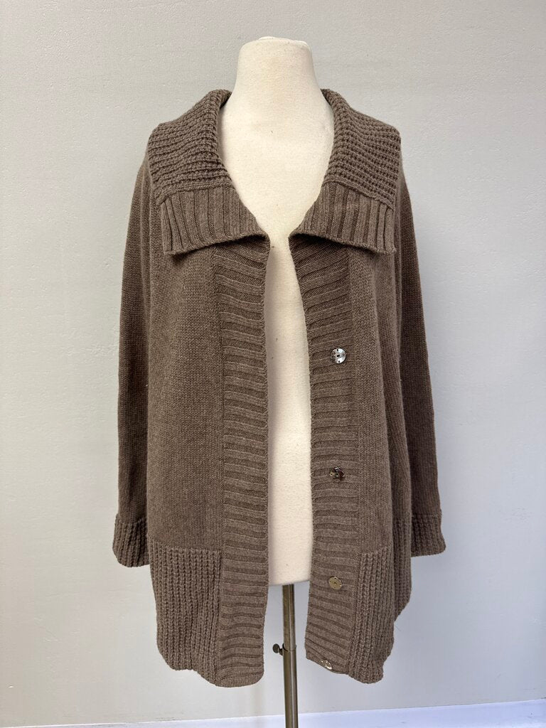 Max Mara Barley Wool Collar Cardigan Coat