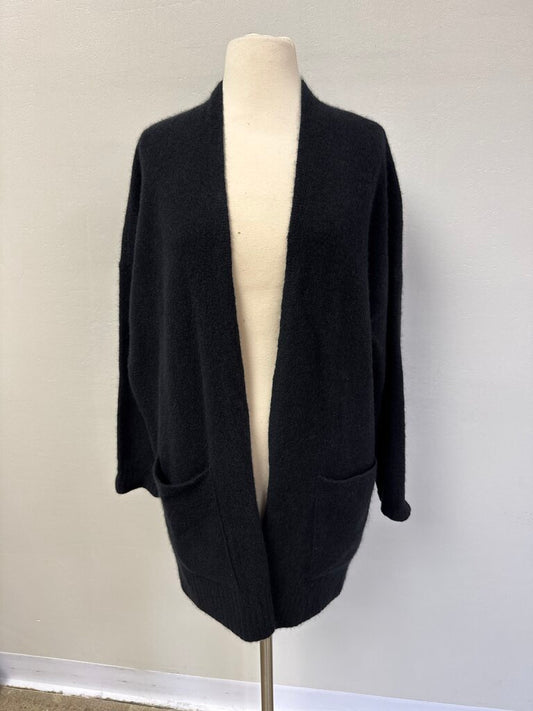 Eileen Fisher Black Open Cardigan