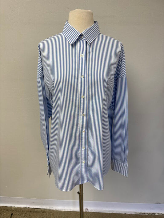 Favorite Daughter Blue Striped Button Up