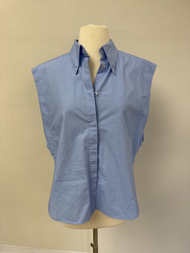 Isabel Marant French Blue Cut Off Button Up