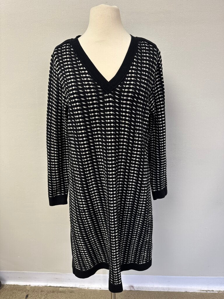 M Missoni Black and White Knit Dress w/Slip