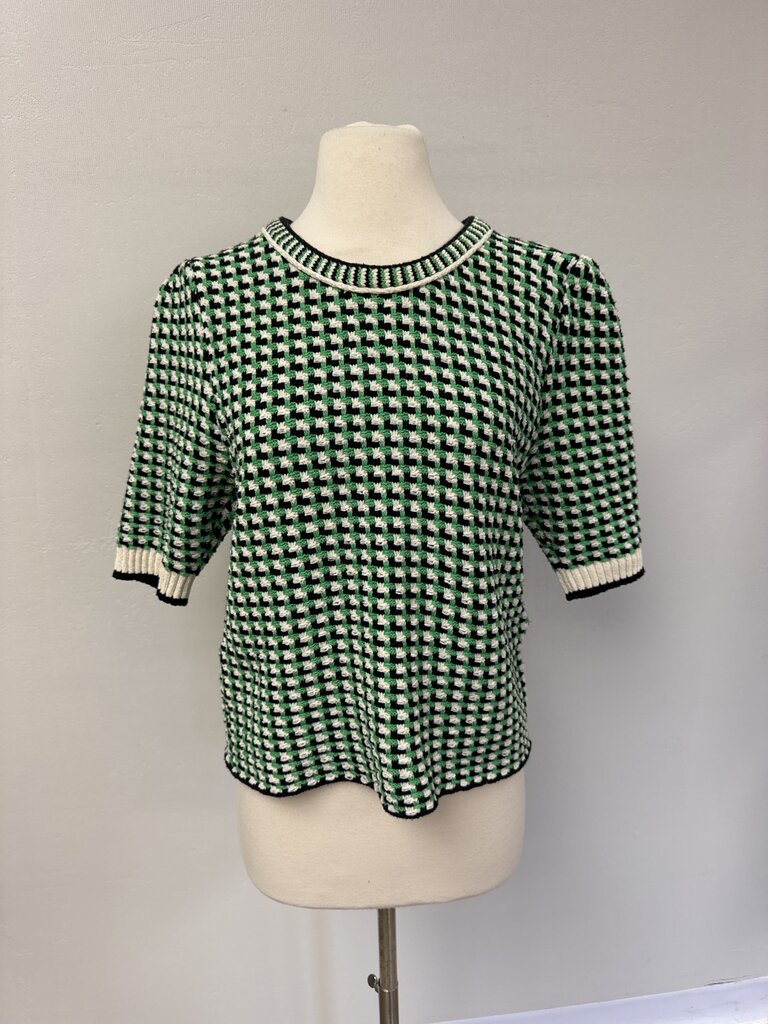 Maje Green Tweed Sweater