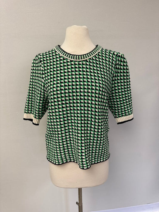 Maje Green Tweed Sweater