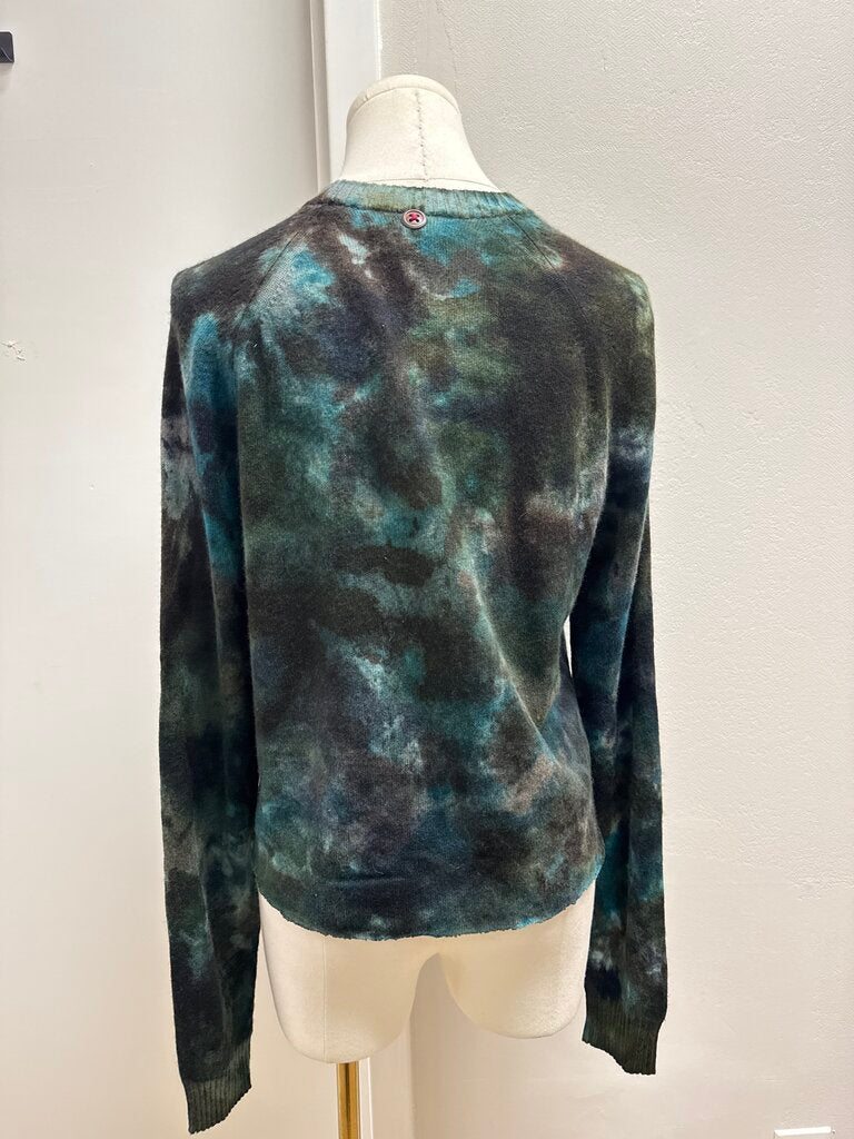 Galadriel Mattei Green Tie Dye Cardigan