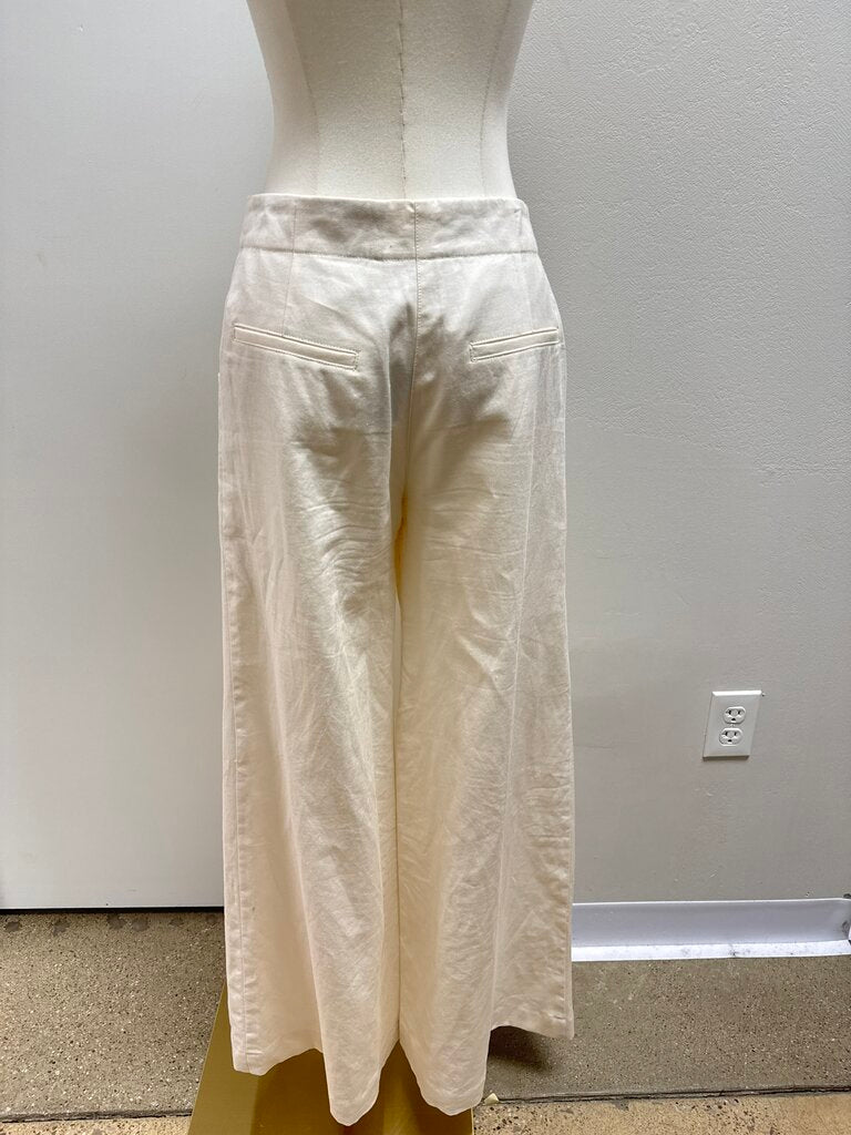 TWP Bone Wide Leg Linen Trouser