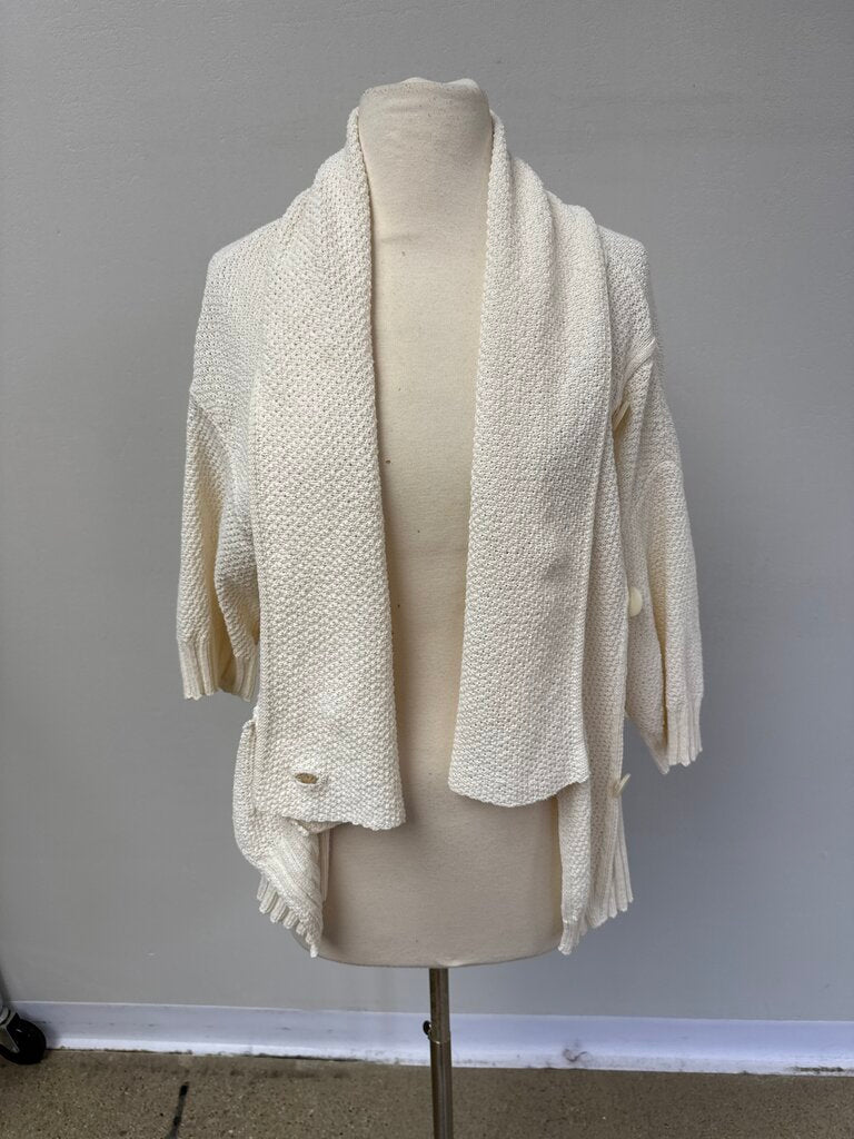 Lurdes Bergada Ivory Knit Cardigan