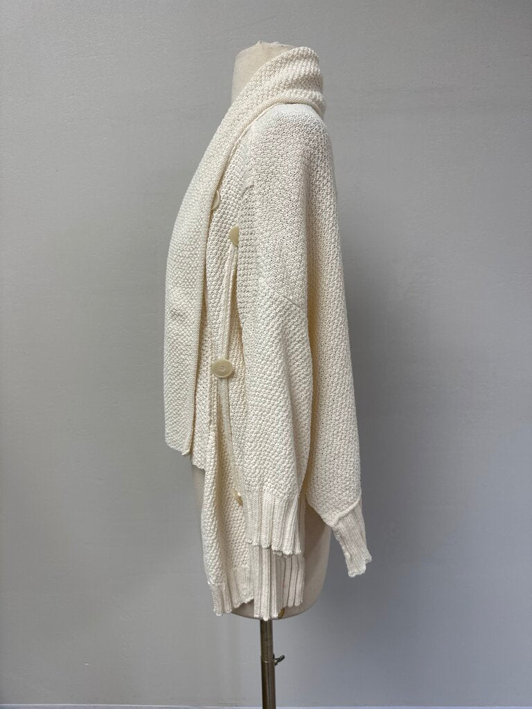 Lurdes Bergada Ivory Knit Cardigan