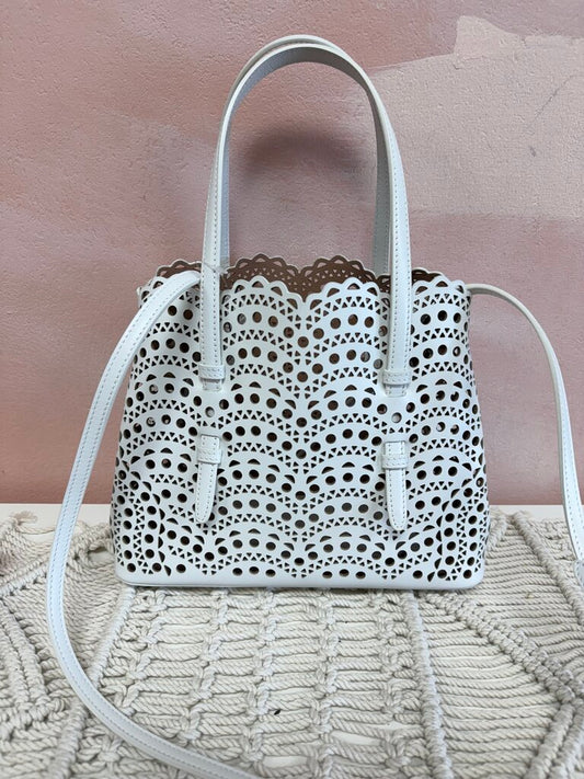Alaia Bone MINA 20 BAG IN VIENNE WAVE CALFSKIN w/Dust Bag