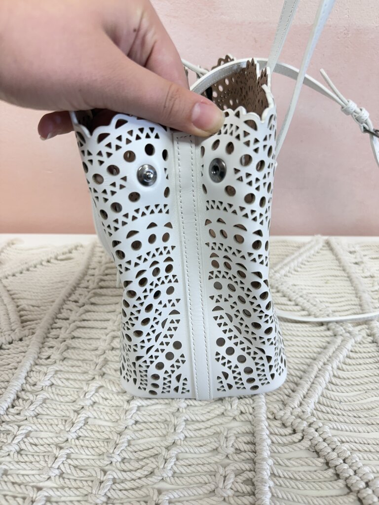 Alaia Bone MINA 20 BAG IN VIENNE WAVE CALFSKIN w/Dust Bag