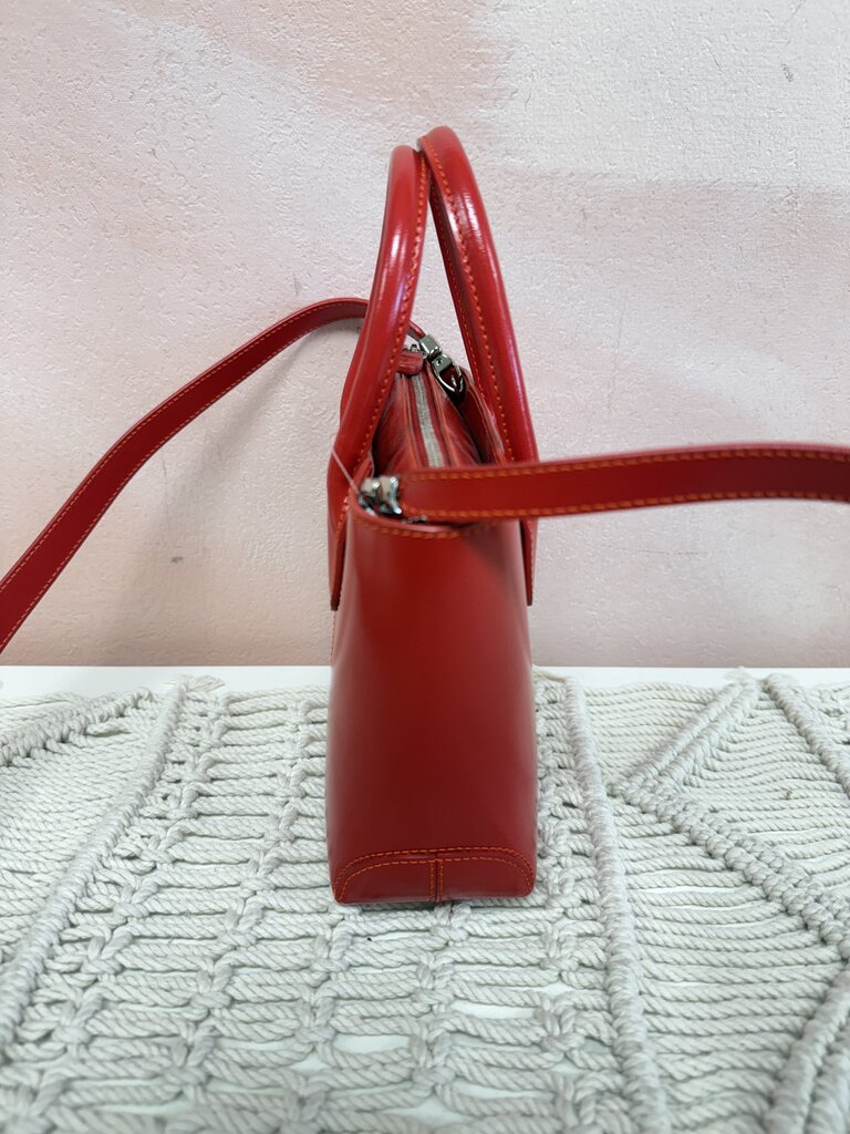 Tod's Red Top Handle w/Crossbody Strap