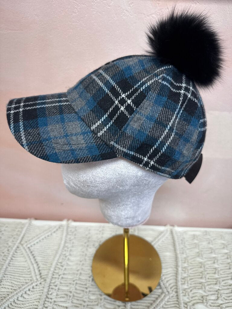 Hatattack Grey Plaid Pom Pom Baseball Hat