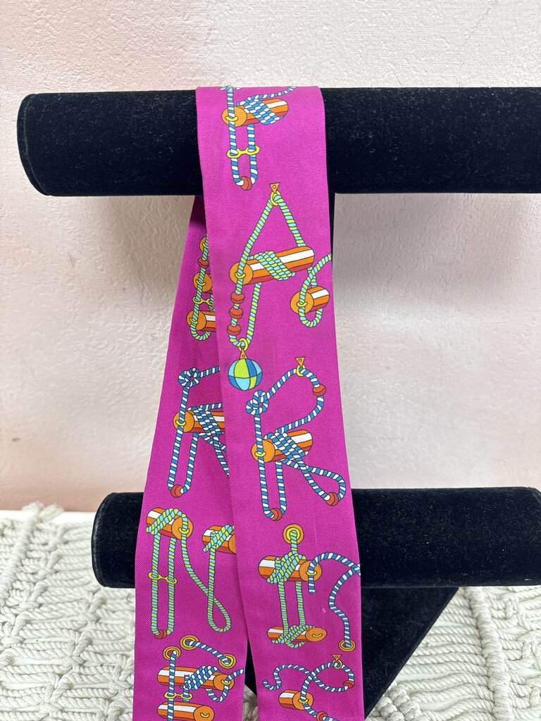 Hermes Purple Ropes Twilly w/Box