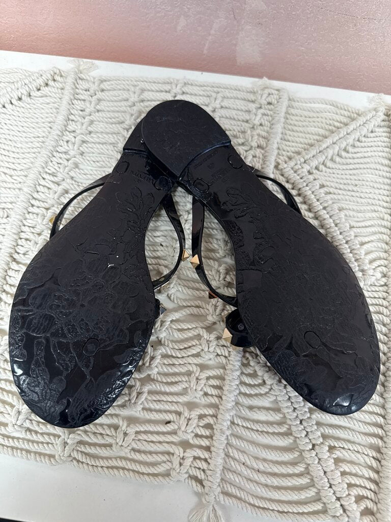 Valentino Black Rubber Flip Flop