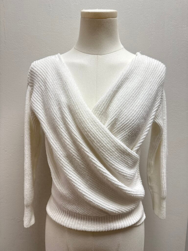 Carbon 38 White Scoop Sweater