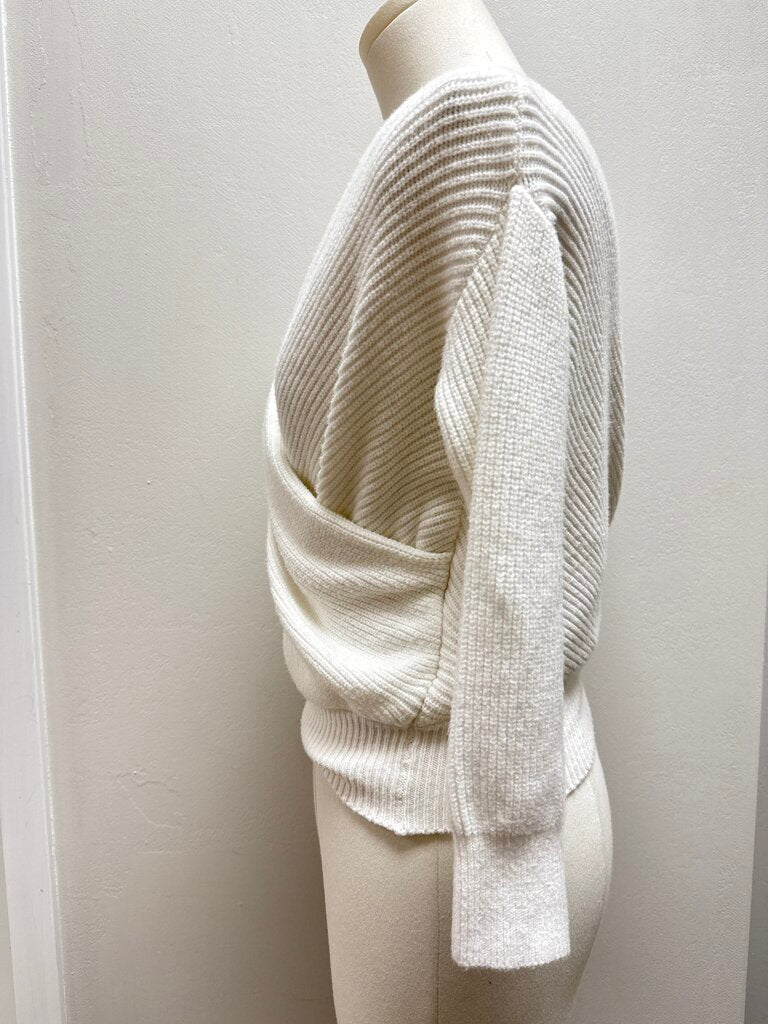 Carbon 38 White Scoop Sweater