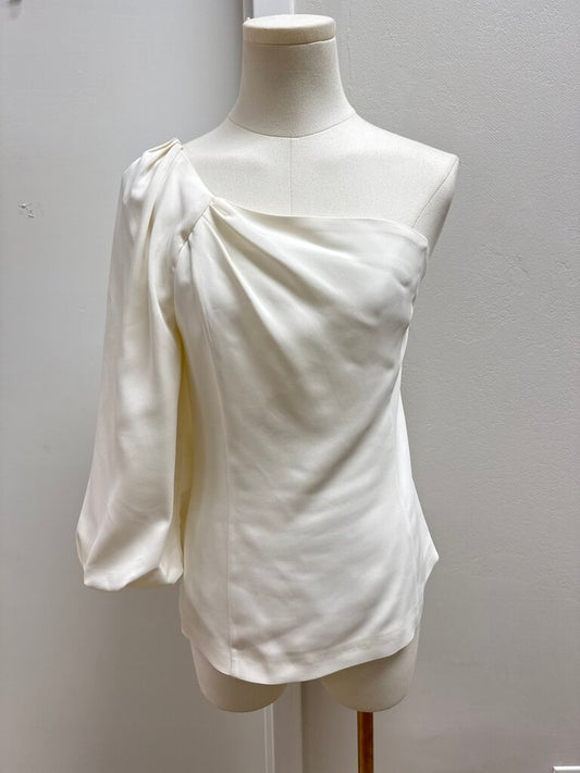 G. By Goop Ivory One Shoulder Top