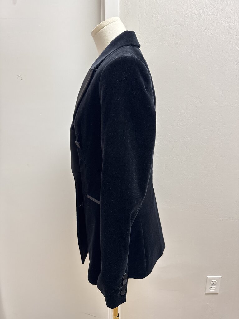 Theory Black Stretch Velvet Blazer NWT