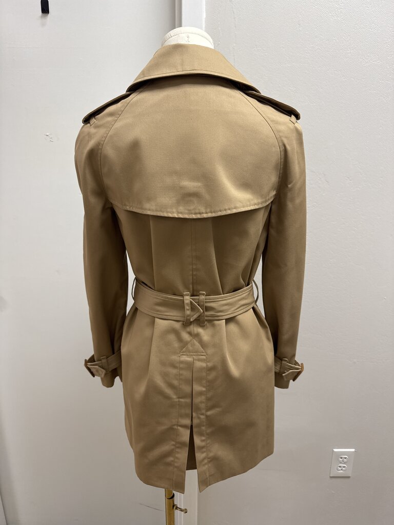 Saint Laurent Tan Cropped Trench Coat