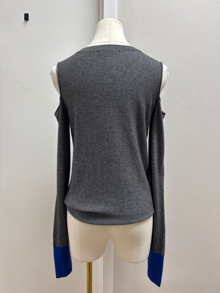 Bailey 44 Grey Cold Shoulder Sweater