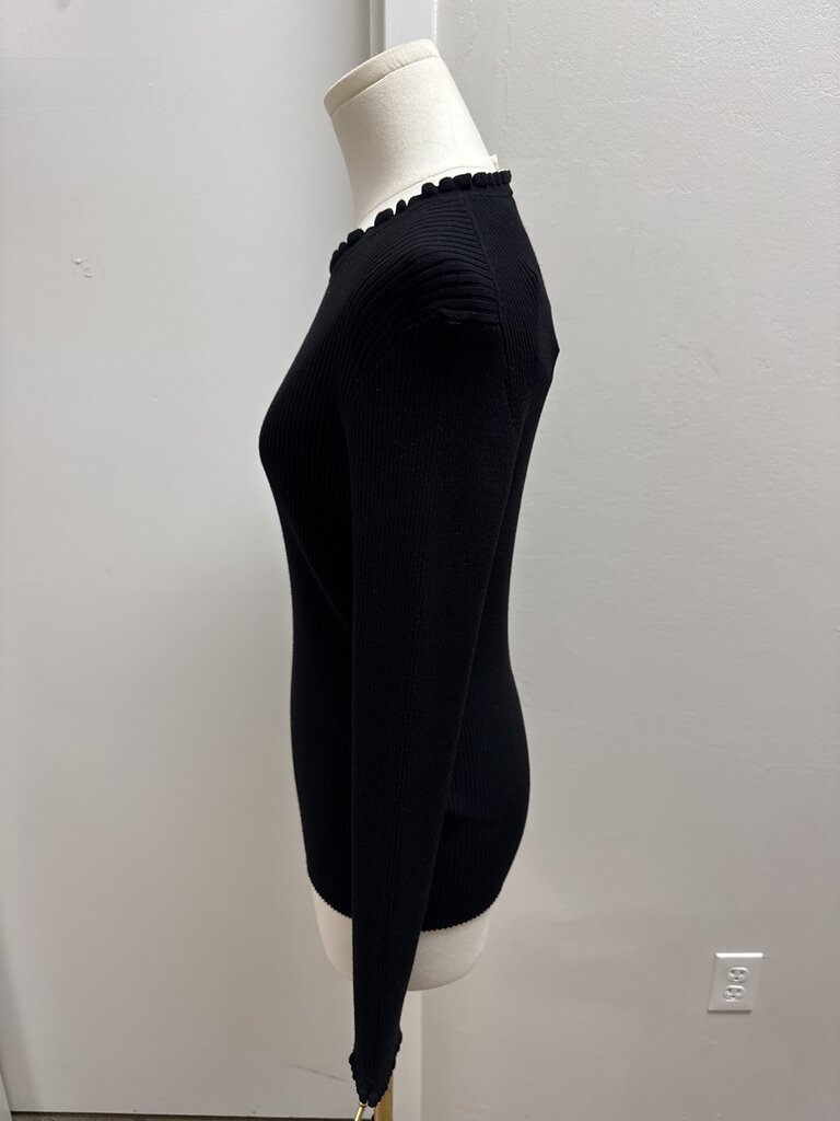 Marella Black Ribbed Tee NWT