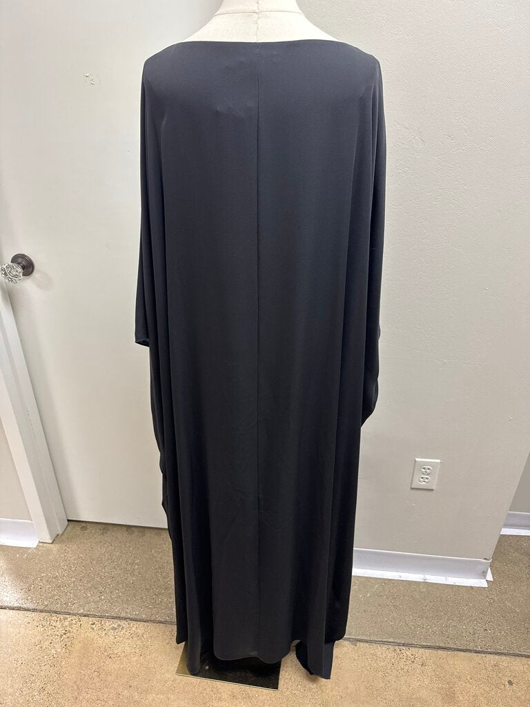 St. John Black Sequin Caftan Dress NWT