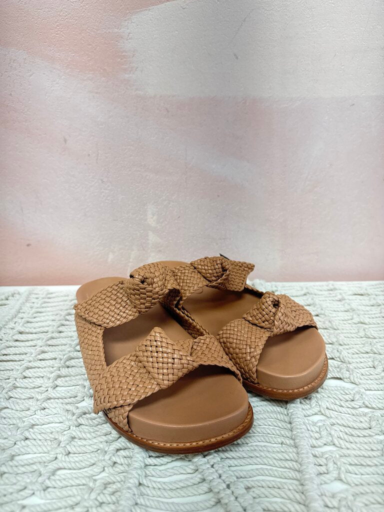 Alexandre Birman Tan Woven Slide