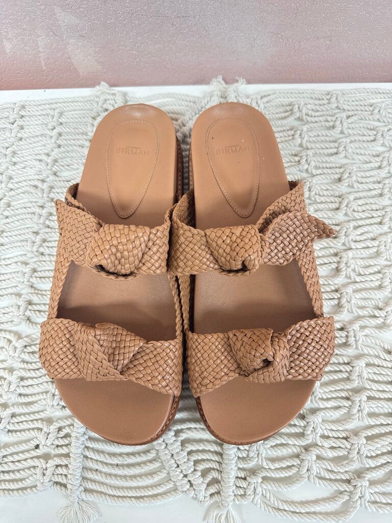 Alexandre Birman Tan Woven Slide