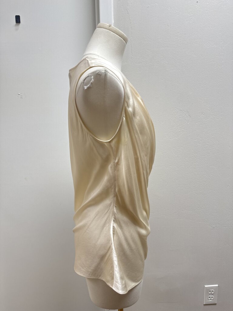 St John Ivory Cowl Neck Shell