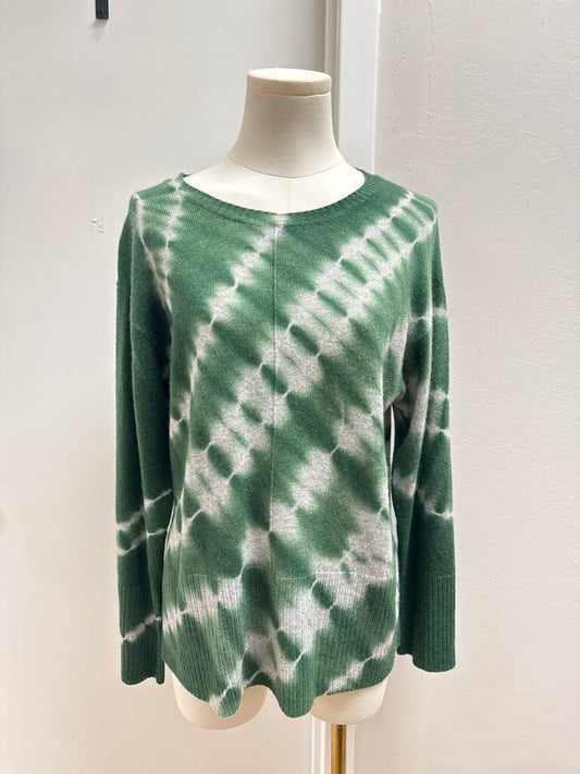Pure Amici Green Tie Dye Sweater