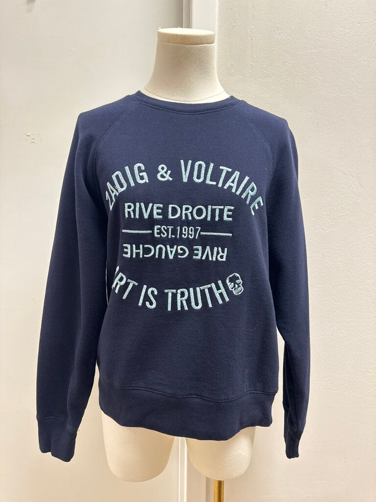 Zadig & Voltaire Navy Logo Sweatshirt