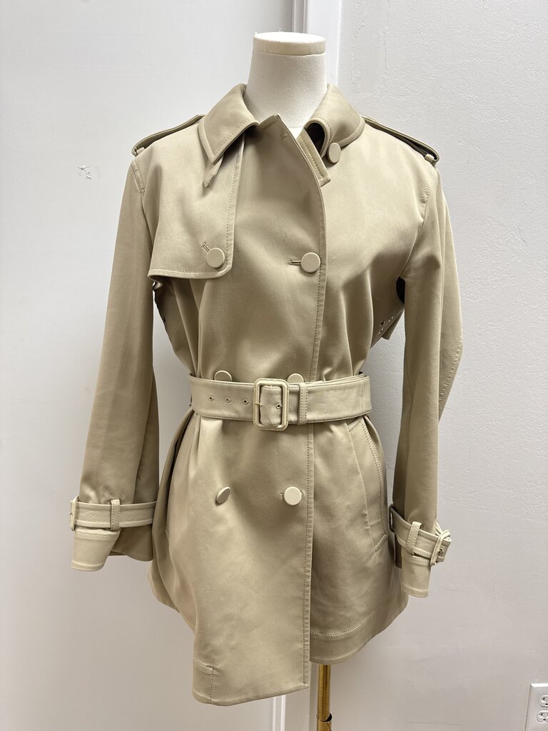 Gucci Tan Cropped Belted Trench Coat w/Garment Bag