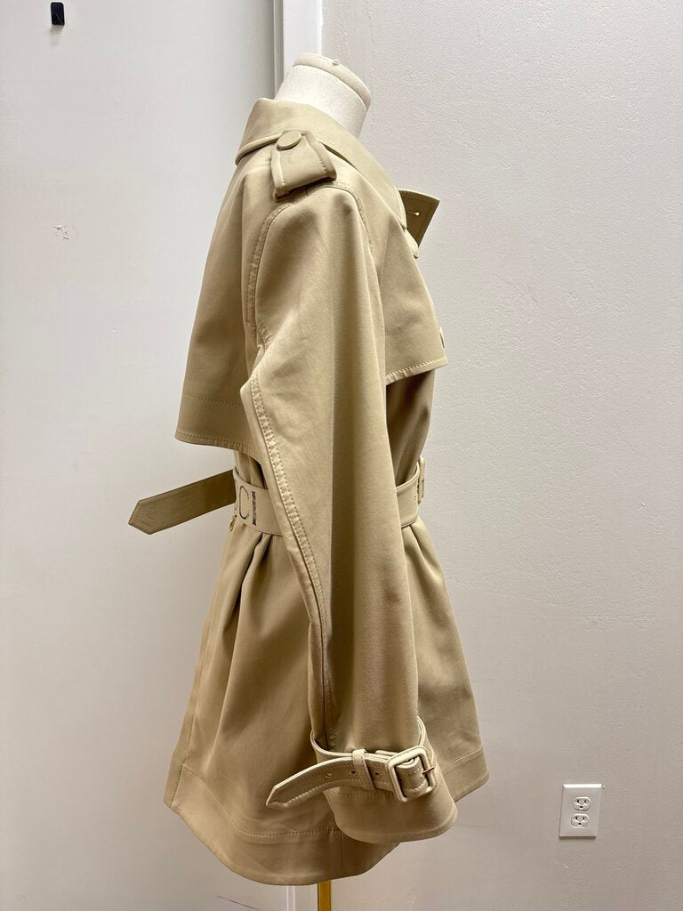 Gucci Tan Cropped Belted Trench Coat w/Garment Bag