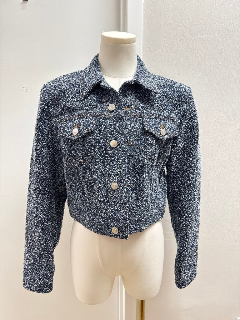 Stella McCartney Blue Boucle Denim Jacket NWT (In Stores)