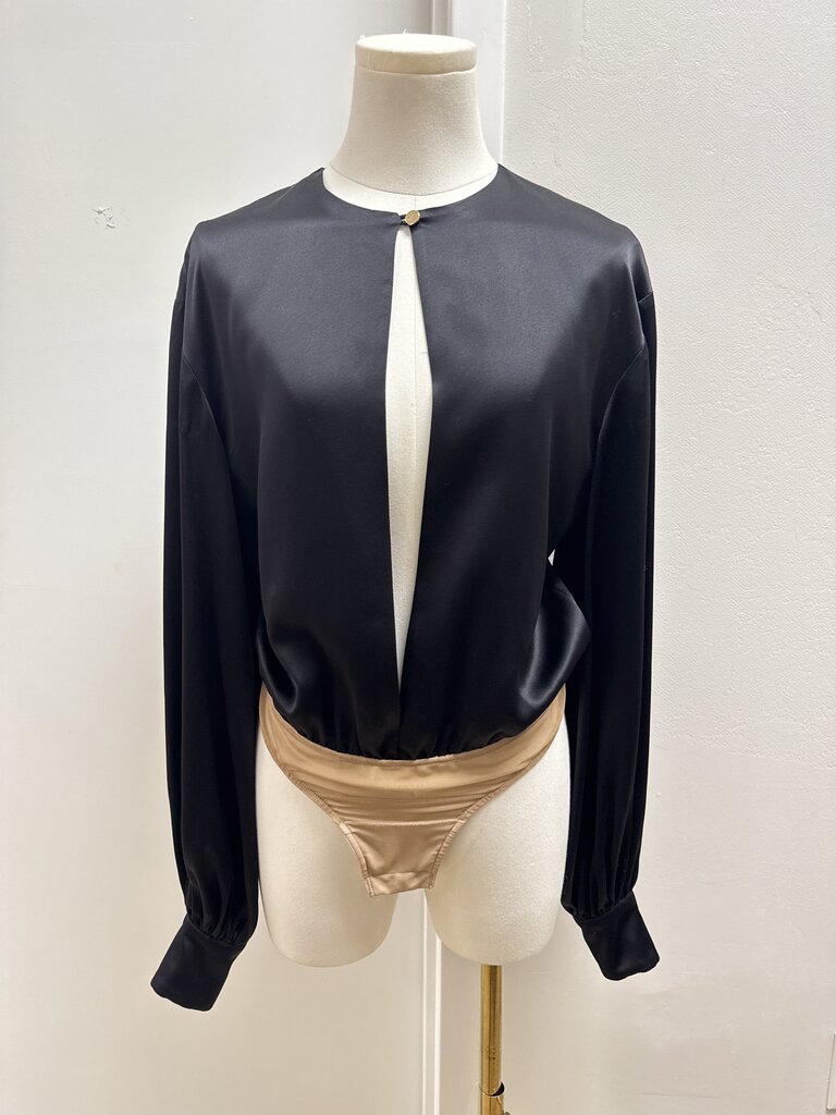 Sergio Hudson Black Cut Out Bodysuit