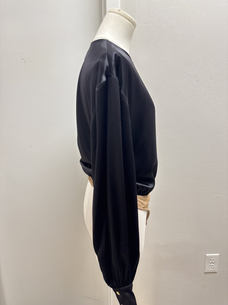 Sergio Hudson Black Cut Out Bodysuit