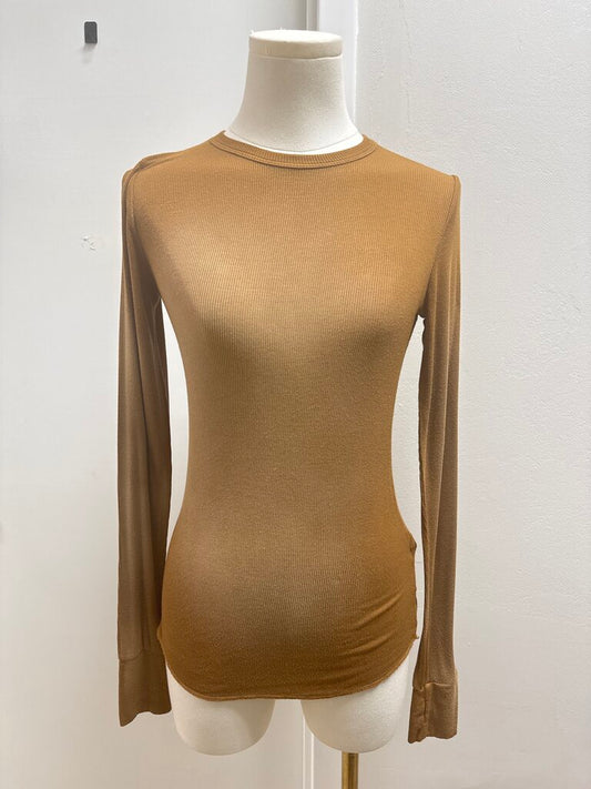 Michael Lauren Brown Ombre Ribbed Tee