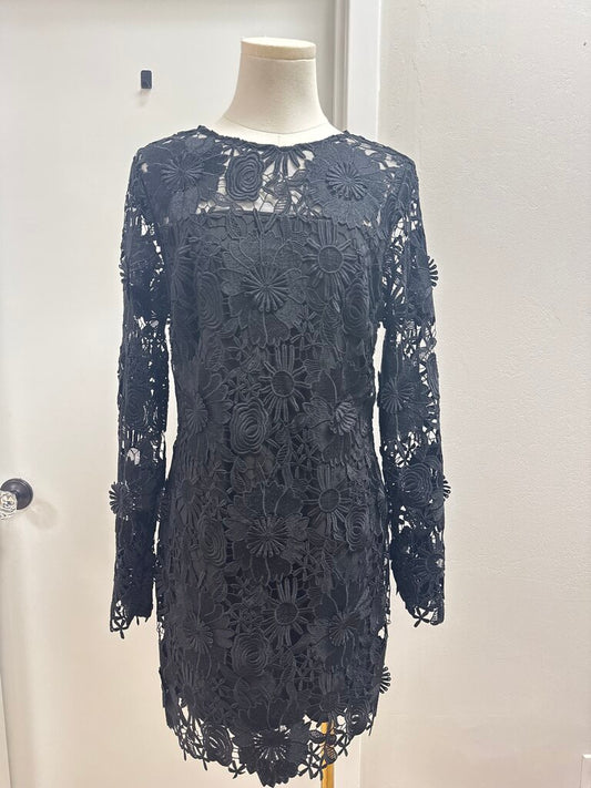Milly Black Lace Cocktail Dress NWT