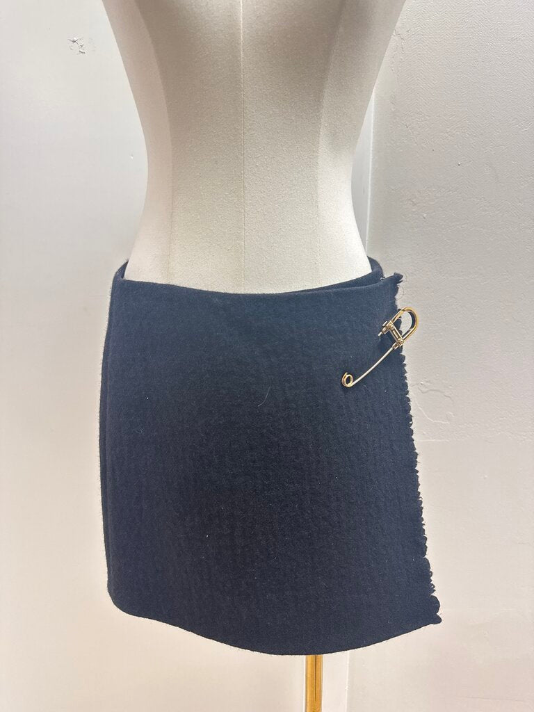 Prada Black Wool Safety Pin Twil Mini Skirt ($16595 in stores)