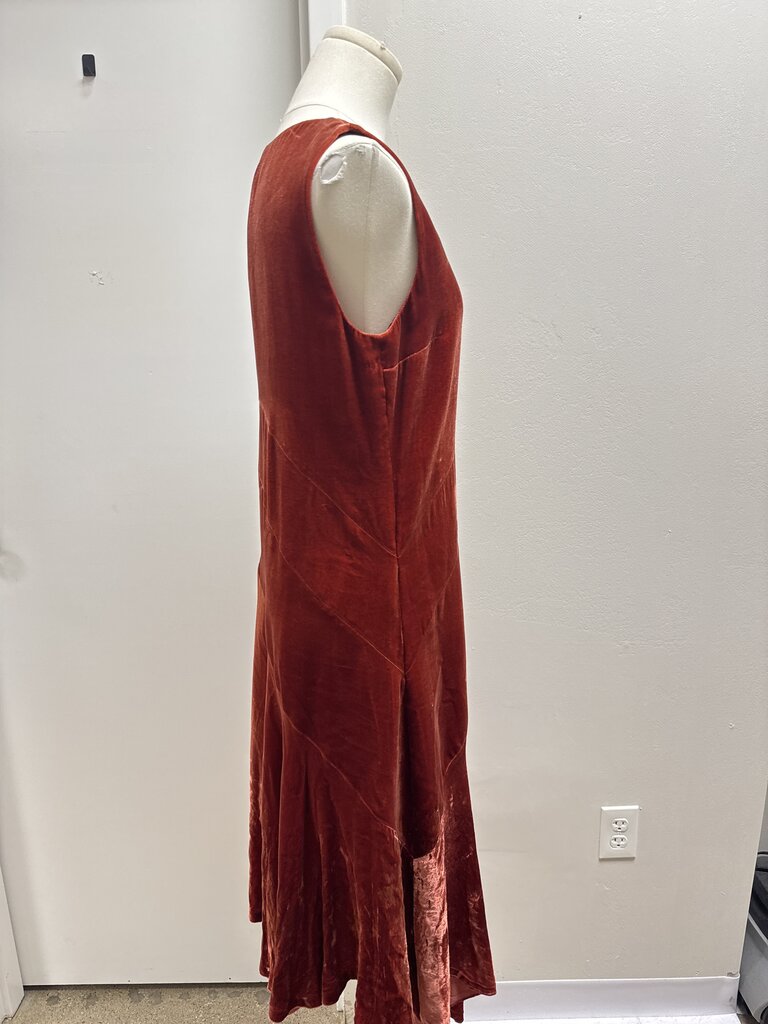 Lafayette 148 Rust Velvet Maxi Dress
