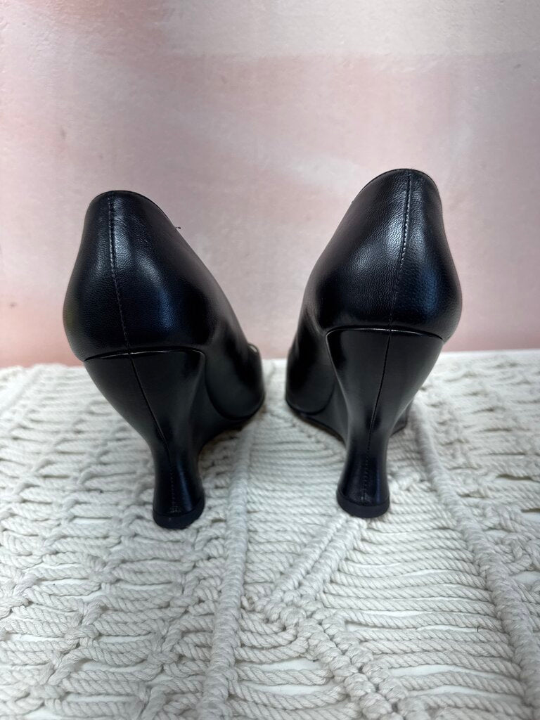 Bottega Black Punta Wedge w/Box