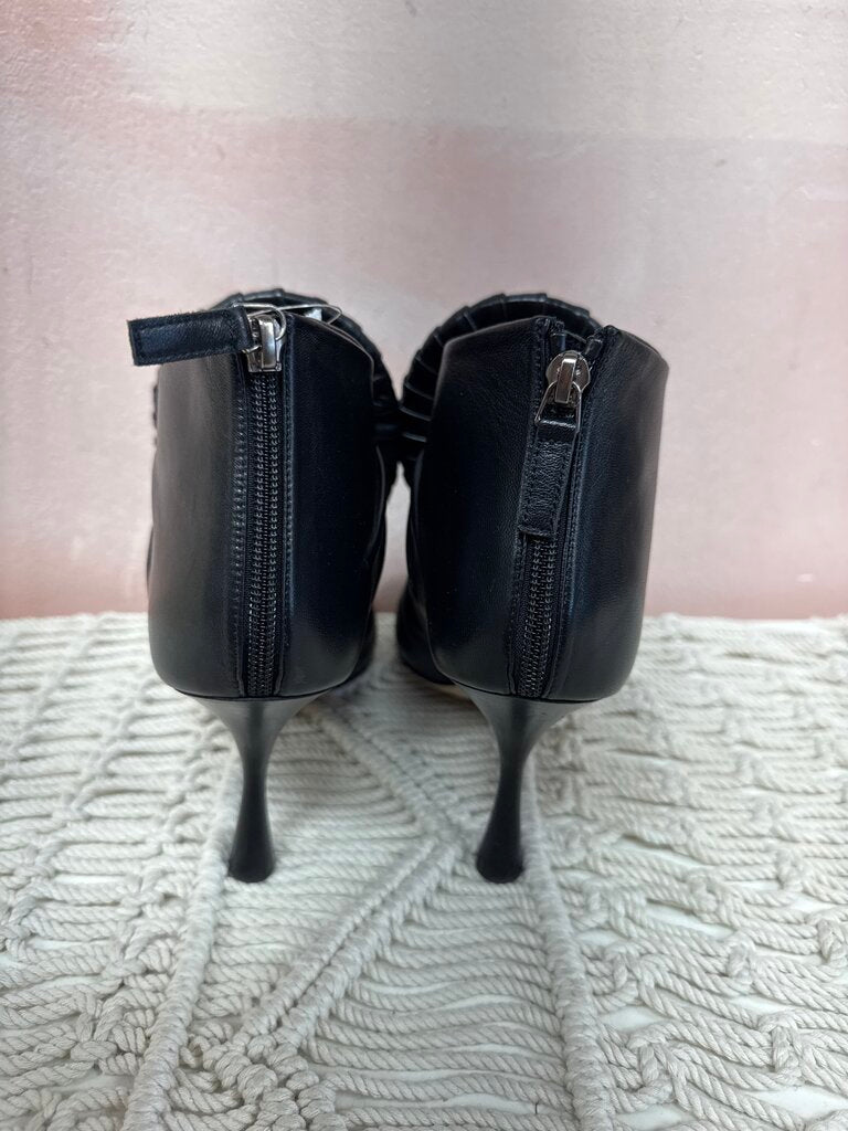 Loewe Black Pleated Buckle Bootie w/Box