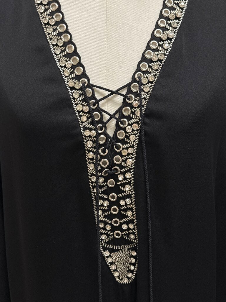 Kobi Halperin Black Beaded Top