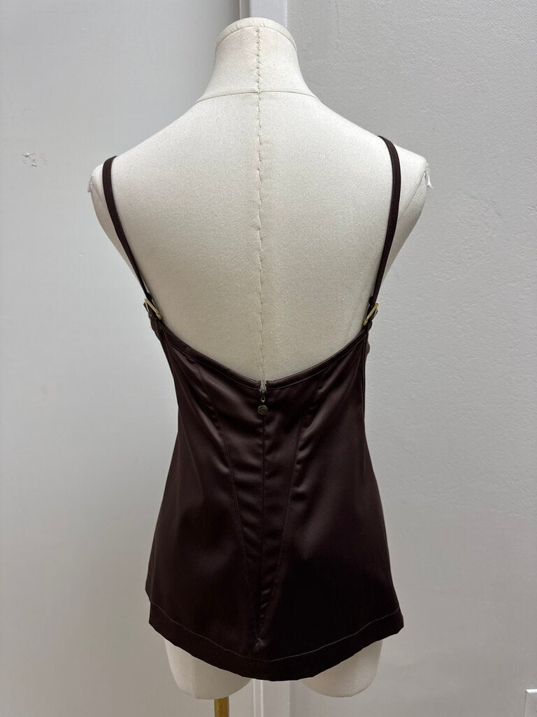 Just Cavalli Brown Vintage Bustier Top