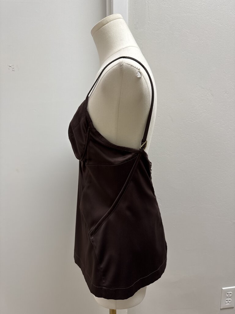 Just Cavalli Brown Vintage Bustier Top