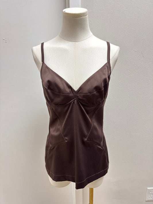 Just Cavalli Brown Vintage Bustier Top