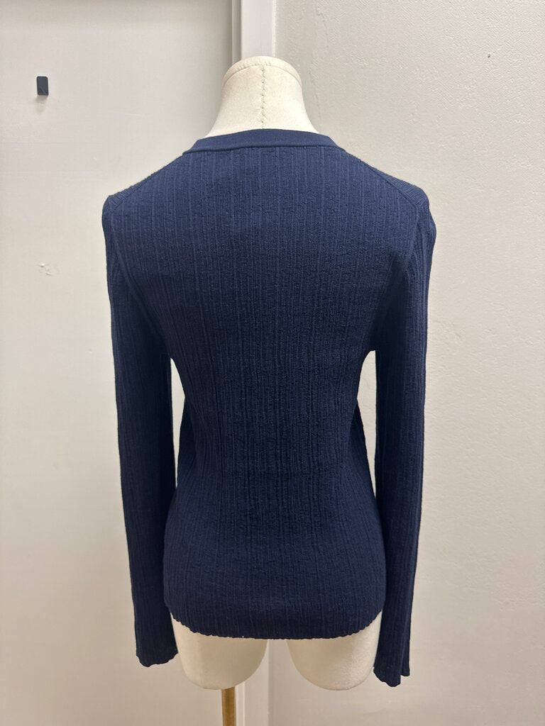 A.L.C. Blue Ribbed Cardigan