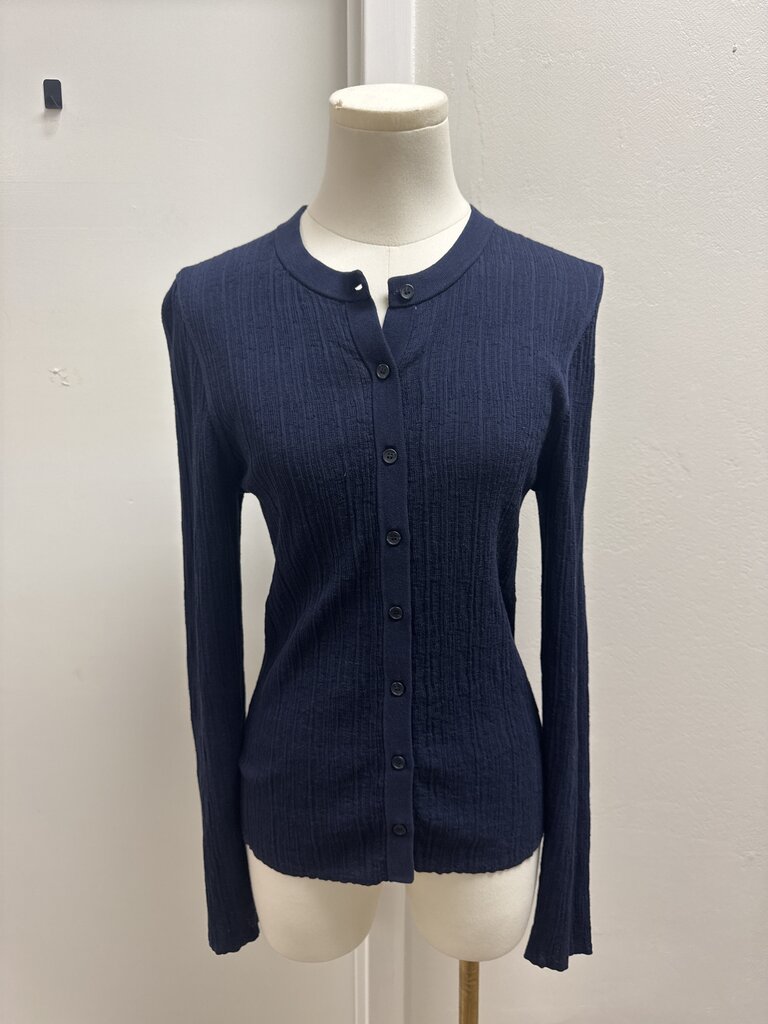 A.L.C. Blue Ribbed Cardigan