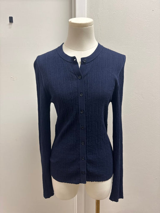 A.L.C. Blue Ribbed Cardigan